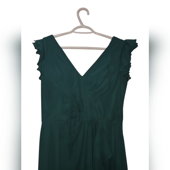 Mori Lee Madeline Gardner Ruffle Flutter Sleeve Dress Size 12 - Picture 2 of 9